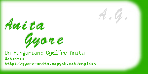 anita gyore business card